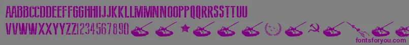 SovietStyle Font – Purple Fonts on Gray Background