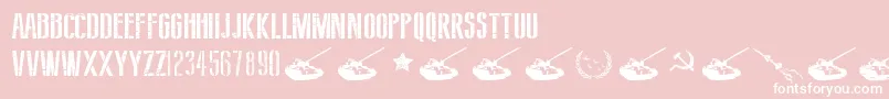 fuente SovietStyle – Fuentes Blancas Sobre Fondo Rosa