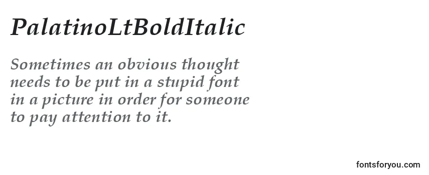 Шрифт PalatinoLtBoldItalic