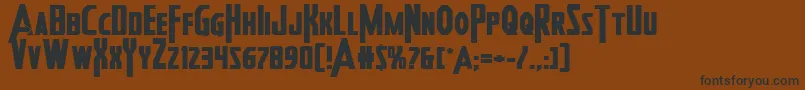 Heroesassembleboldexpand2 Font – Black Fonts on Brown Background