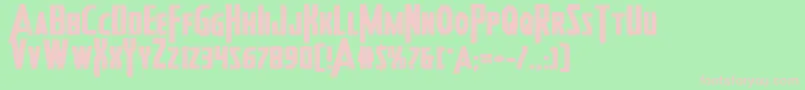 Heroesassembleboldexpand2 Font – Pink Fonts on Green Background