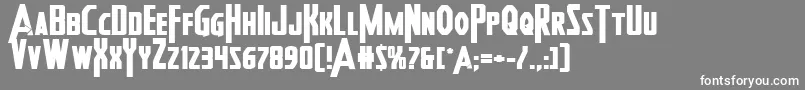 Heroesassembleboldexpand2 Font – White Fonts on Gray Background