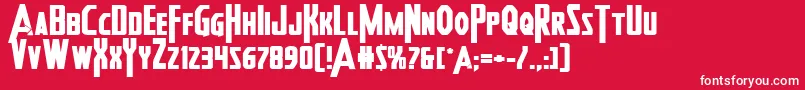 Heroesassembleboldexpand2 Font – White Fonts on Red Background