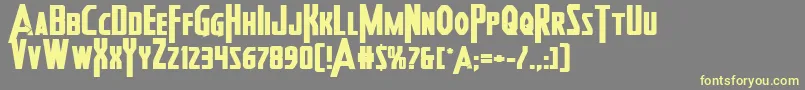 Heroesassembleboldexpand2 Font – Yellow Fonts on Gray Background