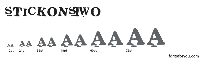 Размеры шрифта StickonsTwo