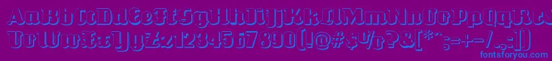 LouisianneShadowBlack Font – Blue Fonts on Purple Background