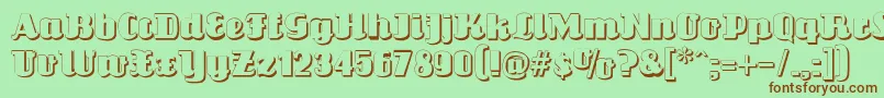 LouisianneShadowBlack Font – Brown Fonts on Green Background