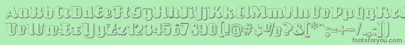 LouisianneShadowBlack Font – Gray Fonts on Green Background