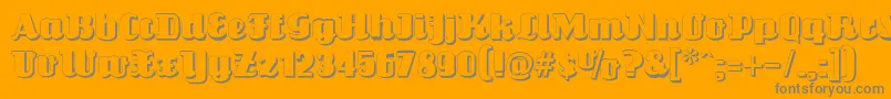 LouisianneShadowBlack Font – Gray Fonts on Orange Background