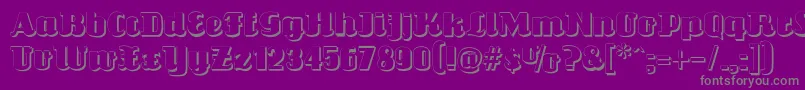 LouisianneShadowBlack Font – Gray Fonts on Purple Background