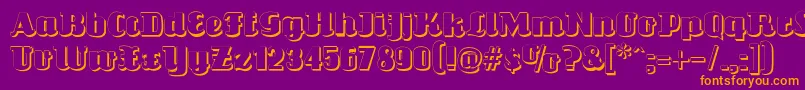 LouisianneShadowBlack Font – Orange Fonts on Purple Background