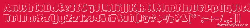 LouisianneShadowBlack Font – Pink Fonts on Red Background