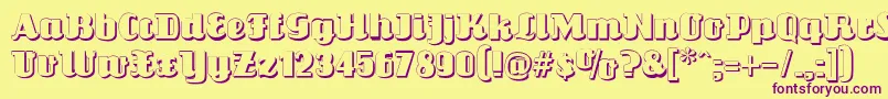 LouisianneShadowBlack Font – Purple Fonts on Yellow Background