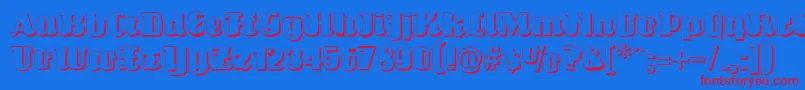 LouisianneShadowBlack Font – Red Fonts on Blue Background