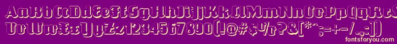 LouisianneShadowBlack Font – Yellow Fonts on Purple Background