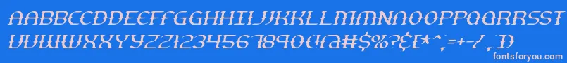 Шрифт GestureThinSlantBrk – розовые шрифты на синем фоне