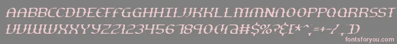 GestureThinSlantBrk Font – Pink Fonts on Gray Background