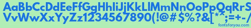 LeaguespartanBold Font – Blue Fonts on Green Background