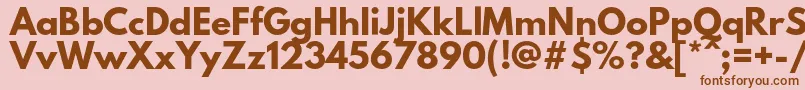LeaguespartanBold Font – Brown Fonts on Pink Background