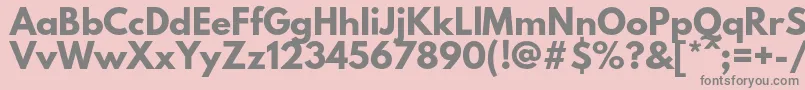 LeaguespartanBold Font – Gray Fonts on Pink Background