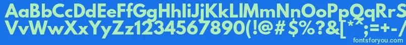 LeaguespartanBold Font – Green Fonts on Blue Background