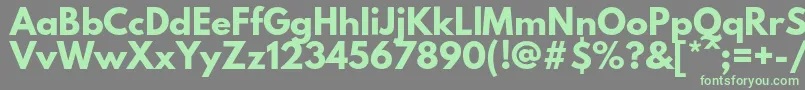 LeaguespartanBold-Schriftart – Grüne Schriften auf grauem Hintergrund