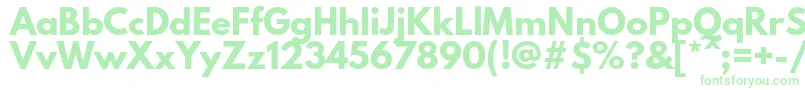 LeaguespartanBold Font – Green Fonts on White Background