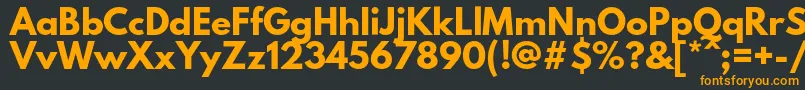 LeaguespartanBold Font – Orange Fonts on Black Background