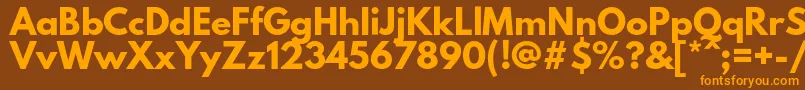 Шрифт LeaguespartanBold – оранжевые шрифты на коричневом фоне