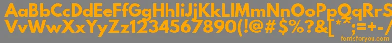 LeaguespartanBold Font – Orange Fonts on Gray Background