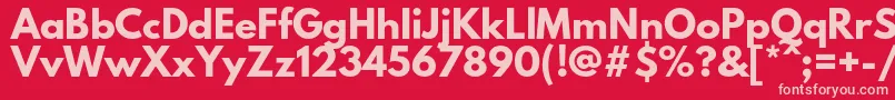 LeaguespartanBold Font – Pink Fonts on Red Background