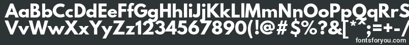 フォントLeaguespartanBold – 黒い背景に白い文字