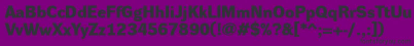 フォントDynagroteskdeBold – 紫の背景に黒い文字