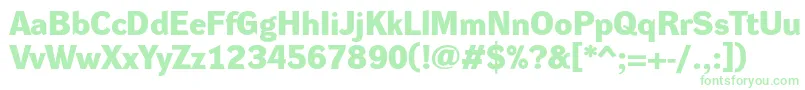 DynagroteskdeBold-Schriftart – Grüne Schriften auf weißem Hintergrund