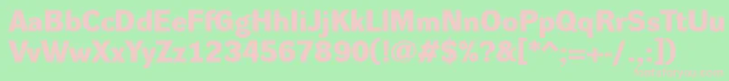 DynagroteskdeBold Font – Pink Fonts on Green Background