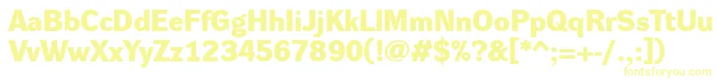 Шрифт DynagroteskdeBold – жёлтые шрифты на белом фоне