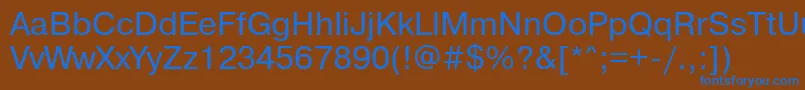 Pragmaticaett Font – Blue Fonts on Brown Background