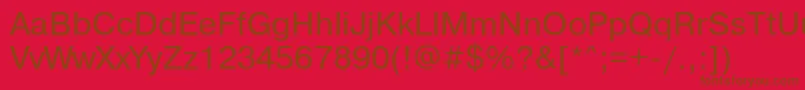 Pragmaticaett-fontti – ruskeat fontit punaisella taustalla