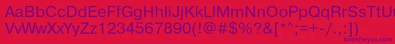 Pragmaticaett Font – Purple Fonts on Red Background