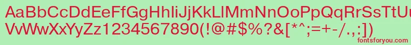 Pragmaticaett Font – Red Fonts on Green Background
