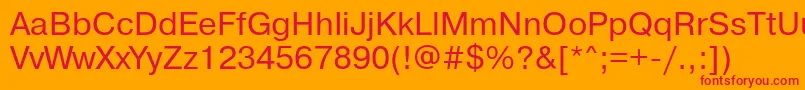 Pragmaticaett Font – Red Fonts on Orange Background