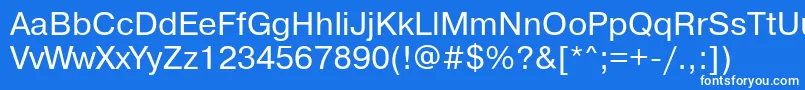 Pragmaticaett Font – White Fonts on Blue Background