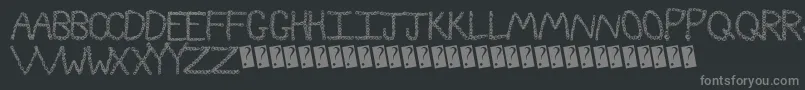 Curlyque Font – Gray Fonts on Black Background
