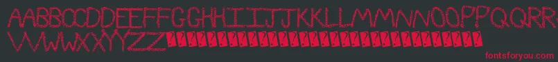 Curlyque Font – Red Fonts on Black Background