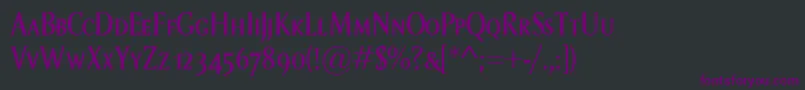 Шрифт SagaSmallcaps – фиолетовые шрифты на чёрном фоне