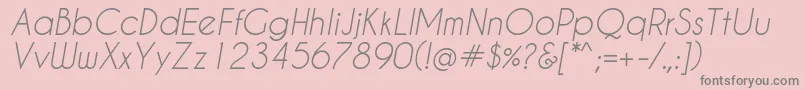 Caviardreams Italic Font – Gray Fonts on Pink Background