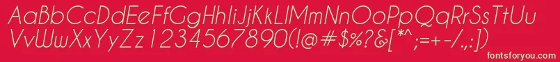 Caviardreams Italic Font – Green Fonts on Red Background