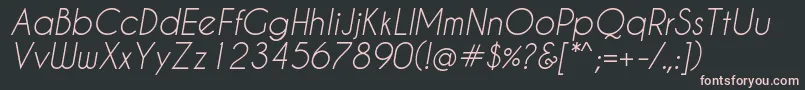 Caviardreams Italic Font – Pink Fonts on Black Background