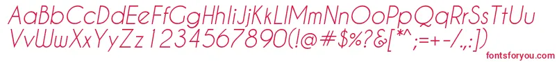Caviardreams Italic Font – Red Fonts on White Background
