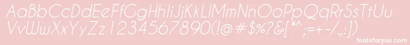 Caviardreams Italic Font – White Fonts on Pink Background